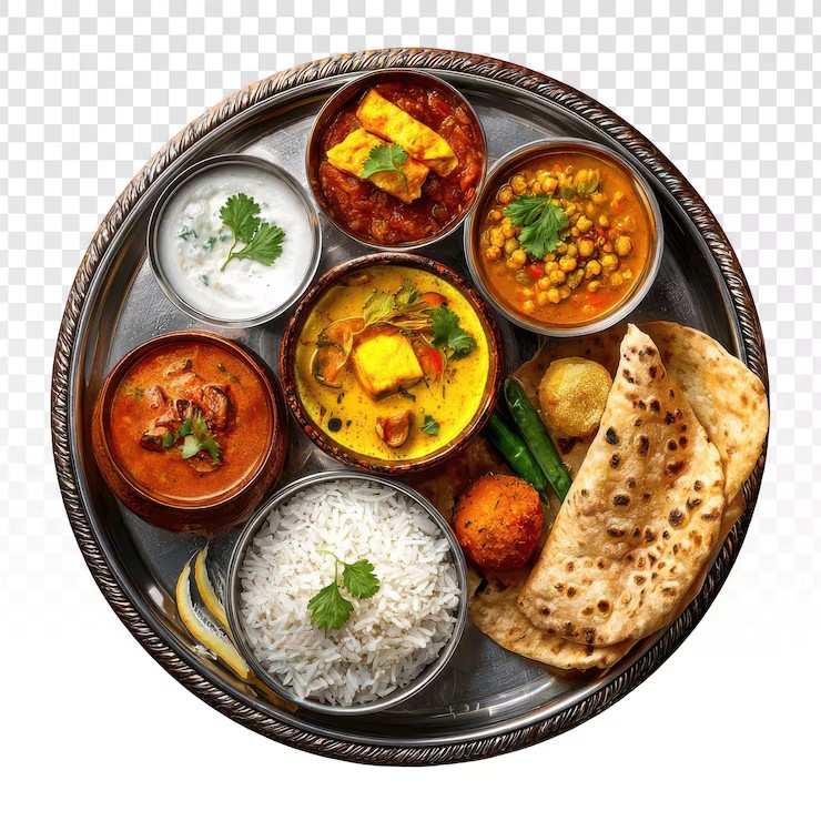 Vegetarian thali served at Chaitali Pure Veg Restaurant